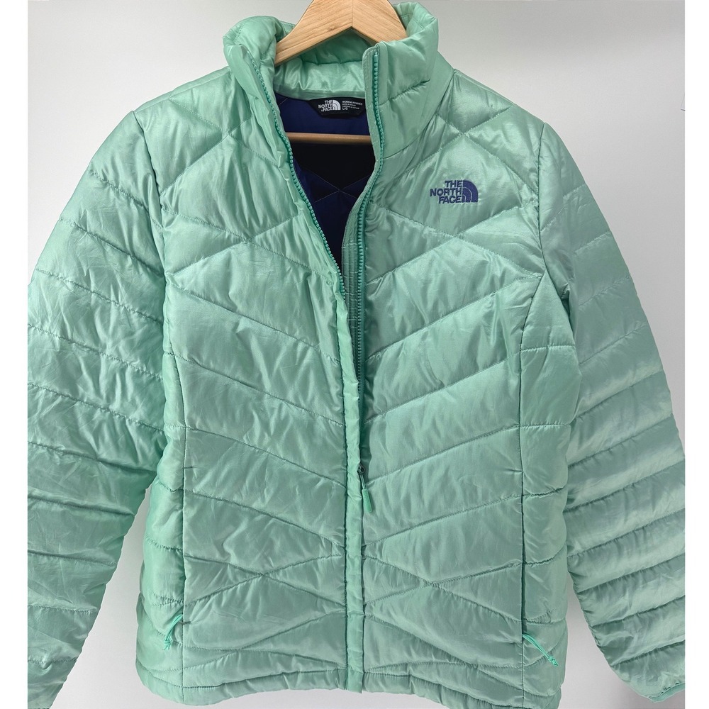 North Face Aconcagua 550 Puffer Jacket Down Filled Full Zip Mint
Green Teal L